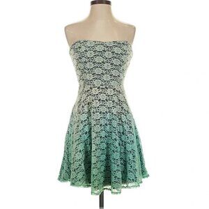 delias strapless floral ombre party dress